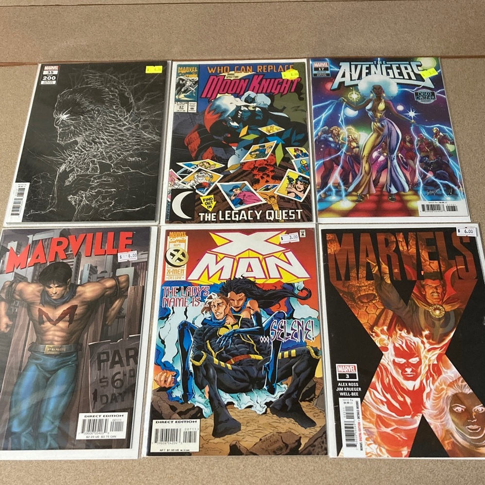 Marvel Comic Lot — Red, Blue, Black, Gold Covers